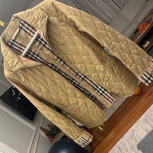 Woman’s Burberry Quilted Tan Jacket